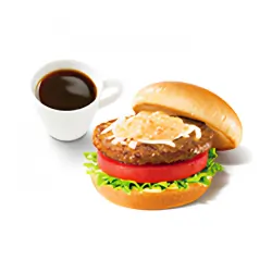 ソイ朝の野菜バーガー ~ 3 morning vegetable burger aurora sauce