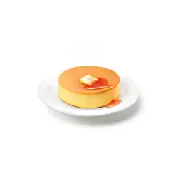 ふんわりスフレパンケーキ 国産白桃ソース添え