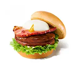 double melty bacon teriyaki burger