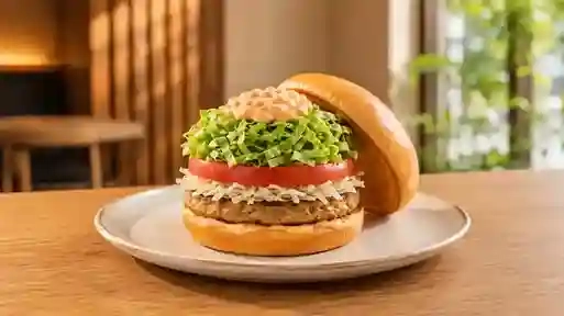 soy moss vegetable burger featured image