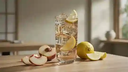 a whole lemons white peach soda with domestic white peach and lemon sauce featured image